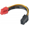 AKASA Kabel redukce napájení z 6pin PCIe na 8pin PCIe 2.0, 10cm AK-CB052