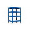 Policový regál Trestles RH 900x600x600, nosnosť 1400 kg, 4 police Farba: modrá, Typ police: biela HDF 5 mm Policový regál Trestles RH 900x600x600, nosnosť 1400 kg, 4 police Farba: modrá, Typ police: biela HDF 5 mm