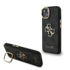 Guess PU 4G Metal Logo Stand Camera Frame zadný kryt pre iPhone 15 Black Guess PU 4G Metal Logo Stand Camera Frame zadný kryt pre iPhone 15 Black