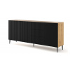 ARTBm Komoda RAVENNA B 3D3S 200 | dub artisan / čierna matná Prevedenie: Dub artisan / čierny mat / čierne nohy ARTBm Komoda RAVENNA B 3D3S 200 | dub artisan / čierna matná Prevedenie: Dub artisan / čierny mat / čierne nohy