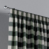 Dekoria Záves na riasiacej páske, zelená a biela kocka (5,5x5,5cm), Quadro, 144-36 Dekoria Záves na riasiacej páske, zelená a biela kocka (5,5x5,5cm), Quadro, 144-36