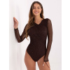 Hnedé dámske body s trblietavými aplikáciami IT-BO-21601.83-brown ONE SIZE Hnedé dámske body s trblietavými aplikáciami IT-BO-21601.83-brown ONE SIZE