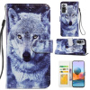 Peňaženkové kožené puzdro PAINTED na Xiaomi Redmi Note 10 Pro - White Wolf Peňaženkové kožené puzdro PAINTED na Xiaomi Redmi Note 10 Pro - White Wolf
