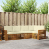 Rohová sofa sada s polštářem 5 pcs Přirozená a Krémová 3374815 Rohová sofa sada s polštářem 5 pcs Přirozená a Krémová 3374815