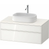 DURAVIT Zencha závesná skrinka pod umývadlo na dosku, 2 zásuvky, 1000 x 550 x 442 mm, biela/biela super matná, ZE4821064840000 DURAVIT Zencha závesná skrinka pod umývadlo na dosku, 2 zásuvky, 1000 x 550 x 442 mm, biela/biela super matná, ZE4821064840000