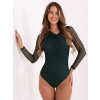 Tmavozelené dámske body s trblietavými aplikáciami IT-BO-21601.83-dark green ONE SIZE Tmavozelené dámske body s trblietavými aplikáciami IT-BO-21601.83-dark green ONE SIZE