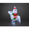 Vianočná LED akrylová dekorácia – Santa Claus na sobovi, studená biela, 47 cm Vianočná LED akrylová dekorácia – Santa Claus na sobovi, studená biela, 47 cm