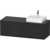 DURAVIT L-Cube závesná skrinka pod umývadlo na dosku (umývadlo vpravo), 4 zásuvky, 1420 x 550 x 482 mm, dub čierny, LC4870R16160000 DURAVIT L-Cube závesná skrinka pod umývadlo na dosku (umývadlo vpravo), 4 zásuvky, 1420 x 550 x 482 mm, dub čierny, LC4870R16160000