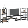 TV skříňka černá 206,5 x 28,5 x 95 cm kompozitní dřevo Černý 842481 TV skříňka černá 206,5 x 28,5 x 95 cm kompozitní dřevo Černý 842481