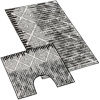 Brotex Kúpeľňová sada predložiek 3D 60x100+60x50cm Kosoštvorce bieločierne Brotex Kúpeľňová sada predložiek 3D 60x100+60x50cm Kosoštvorce bieločierne