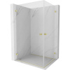 Mexen Lunar-B Duo sprchová kabína výklopná 80 x 75 cm, transparentná, zlatá kartáčovaná - 832-080L-075P-55-00 Mexen Lunar-B Duo sprchová kabína výklopná 80 x 75 cm, transparentná, zlatá kartáčovaná - 832-080L-075P-55-00