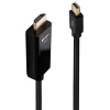 Kábel DisplayPort mini na HDMI M/M 3m, jednosmerný, max. 3840x2160@30Hz, čierny Kábel DisplayPort mini na HDMI M/M 3m, jednosmerný, max. 3840x2160@30Hz, čierny