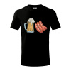 Pivo a klobása - Tričko detské bavlnené - 134 cm/8 rokov ( Čierna ) Pivo a klobása - Tričko detské bavlnené - 134 cm/8 rokov ( Čierna )