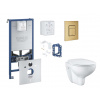 Grohe Rapid SLX Set predstenovej inštalácie, klozetu, dosky SoftClose, tlačidla Skate Cosmopolitan a súpravy na vhadzovanie tabliet, kefovaný Cool Sunrise SANI11BB4141-GR Grohe Rapid SLX Set predstenovej inštalácie, klozetu, dosky SoftClose, tlačidla Skate Cosmopolitan a súpravy na vhadzovanie tabliet, kefovaný Cool Sunrise SANI11BB4141-GR