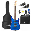 Max GigKit bezdrôtová elektrická gitara set - S vysielačom a prijímačom - Kompletný štartovací set - 4/4 - Modrá Max GigKit bezdrôtová elektrická gitara set - S vysielačom a prijímačom - Kompletný štartovací set - 4/4 - Modrá