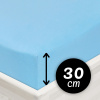 Jersey napínacie prestieradlo na vysoký matrac JR-017 Azúrovo modré 140 x 200 - výška 30 cm Jersey napínacie prestieradlo na vysoký matrac JR-017 Azúrovo modré 140 x 200 - výška 30 cm