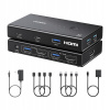 UGREEN AK502 Prepínač / Adaptér KVM 2v1 HDMI 2.0 3x USB-A 1x USB-C UGREEN AK502 Prepínač / Adaptér KVM 2v1 HDMI 2.0 3x USB-A 1x USB-C