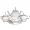 BERNADOTTE čajová súprava 17D biela so zlatou linkou ZL 500012 (4922) BERNADOTTE čajová súprava 17D biela so zlatou linkou ZL 500012 (4922)