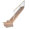 StarWood Schody Lindos Pro dubové pravé 100cm uzavreté dizajn. nerez. zábradlie StarWood Schody Lindos Pro dubové pravé 100cm uzavreté dizajn. nerez. zábradlie