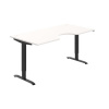 Hobis Pracovný stôl Motion Ergo, ZO, 2S, 180x70,5-120,5x90 cm, biela/čierna Hobis Pracovný stôl Motion Ergo, ZO, 2S, 180x70,5-120,5x90 cm, biela/čierna