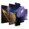 Obraz na plátne viacdielny - OB3473 - Planéta a galaxia 100cm x 60cm - S17 Obraz na plátne viacdielny - OB3473 - Planéta a galaxia 100cm x 60cm - S17