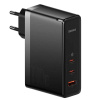Baseus GaN5 Pro rýchlonabíjací adaptér 2x USB-C + USB-A 140W čierny Baseus GaN5 Pro rýchlonabíjací adaptér 2x USB-C + USB-A 140W čierny