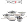 Royalty Line 10-dielna súprava riadu, so skleneným vrchnákom, mramorový povrch RL-5010CRM Royalty Line 10-dielna súprava riadu, so skleneným vrchnákom, mramorový povrch RL-5010CRM