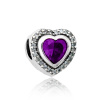Strieborný prívesok Fialové zirkónové srdce Strieborný prívesok Fialové zirkónové srdce