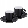 KELA Mattia čierne keramické šálky na espresso s tanierikmi 2 x 50 ml KELA Mattia čierne keramické šálky na espresso s tanierikmi 2 x 50 ml