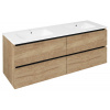 Sapho EZARA dvojumývadlová skrinka 140x55x46cm, dub alabama EZ141-2222 Sapho EZARA dvojumývadlová skrinka 140x55x46cm, dub alabama EZ141-2222