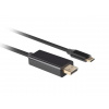 Lanberg USB-C(M)->DisplayPort(M) kabel 1m 4K 60Hz černá Lanberg USB-C(M)->DisplayPort(M) kabel 1m 4K 60Hz černá