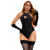 Black Sexy Flocked Mesh Halter Neck Crotchless Bodysuit 2XL Black Sexy Flocked Mesh Halter Neck Crotchless Bodysuit 2XL