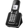 Panasonic KX-TGD310 telefón DECT (režim Eco Plus, nechcené blokovanie hovorov, SMS, dlhá výdrž batérie, zabezpečenie DECT), čierna a strieborná