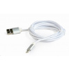 GEMBIRD Kabel USB 2.0 Lightning (IP5 a vyšší) nabíjecí a synchronizační kabel, opletený, 1,8m, stříbrný, blis GEMBIRD Kabel USB 2.0 Lightning (IP5 a vyšší) nabíjecí a synchronizační kabel, opletený, 1,8m, stříbrný, blis