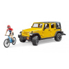 Bruder Jeep Wrangler RUBICON + figúrka cyklista Bruder Jeep Wrangler RUBICON + figúrka cyklista