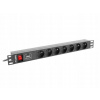 Napájacia lišta Lanberg PDU-07E-0200-IEC-BK 7 zásuviek 2 m čierna Napájacia lišta Lanberg PDU-07E-0200-IEC-BK 7 zásuviek 2 m čierna
