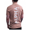 Alpha Industries BACKPRINT T Dusty Coral tričko pánske Veľkosť: XL, Farba: ružová Alpha Industries BACKPRINT T Dusty Coral tričko pánske Veľkosť: XL, Farba: ružová