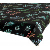 Bellatex Ubrus ADÉLA, Lístky na černé - 120x140 cm Bellatex Ubrus ADÉLA, Lístky na černé - 120x140 cm