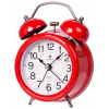 Klasický budík tichý mechanizmus retro ČERVENÝ Klasický budík tichý mechanizmus retro ČERVENÝ