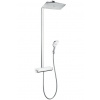 Hansgrohe Sprchový systém Raindance E na stěnu s termostatickou baterií bílá/chrom 27112400 Hansgrohe Sprchový systém Raindance E na stěnu s termostatickou baterií bílá/chrom 27112400