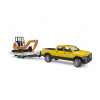 Bruder Terénne servisné auto RAM s minibagrom Bruder Terénne servisné auto RAM s minibagrom