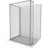 Mexen Kioto sprchová stena Walk-in 100 x 100 x 30 cm, čierny rám, chróm - 800-100-100-221-01-70-030 Mexen Kioto sprchová stena Walk-in 100 x 100 x 30 cm, čierny rám, chróm - 800-100-100-221-01-70-030