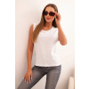 Legínovo Dámska blúzka bez rukávov z bavlny klasického strihu čierna Farba: Biela, Veľkosť: UNI Legínovo Dámska blúzka bez rukávov z bavlny klasického strihu čierna Farba: Biela, Veľkosť: UNI