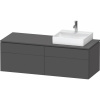 DURAVIT L-Cube závesná skrinka pod umývadlo na dosku (umývadlo vpravo), 4 zásuvky, 1420 x 550 x 482 mm, grafit matný, LC4870R49490000 DURAVIT L-Cube závesná skrinka pod umývadlo na dosku (umývadlo vpravo), 4 zásuvky, 1420 x 550 x 482 mm, grafit matný, LC4870R49490000