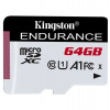 64 GB . microSDXC karta Kingston High Endurance Class 10 UHS-I U1 (r95MB/s, w30MB/s) bez adaptéra (SDCE/64GB) 64 GB . microSDXC karta Kingston High Endurance Class 10 UHS-I U1 (r95MB/s, w30MB/s) bez adaptéra (SDCE/64GB)
