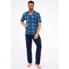 Cornette 318/58 cr/r S-2XL pánske pyžamo bez zipsu džínovina M Cornette 318/58 cr/r S-2XL pánske pyžamo bez zipsu džínovina M