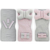 Tutumi Oboustranná podložka na kočárek 4v1 Pink / Grey ZigZag Tutumi Oboustranná podložka na kočárek 4v1 Pink / Grey ZigZag