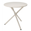 Záhradný stôl okrúhly kovový 48 x 48 cm krémová KO-X59000110 Záhradný stôl okrúhly kovový 48 x 48 cm krémová KO-X59000110