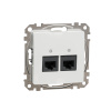 SCHNEIDER Sedna Design & Elements Datová zásuvka 2xRJ45 kat. 5e UTP bílá SCHNEIDER Sedna Design & Elements Datová zásuvka 2xRJ45 kat. 5e UTP bílá