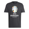 adidas Euro 24 Official Emblem pánske tričko Black M adidas Euro 24 Official Emblem pánske tričko Black M